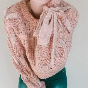 Pink laced sweater